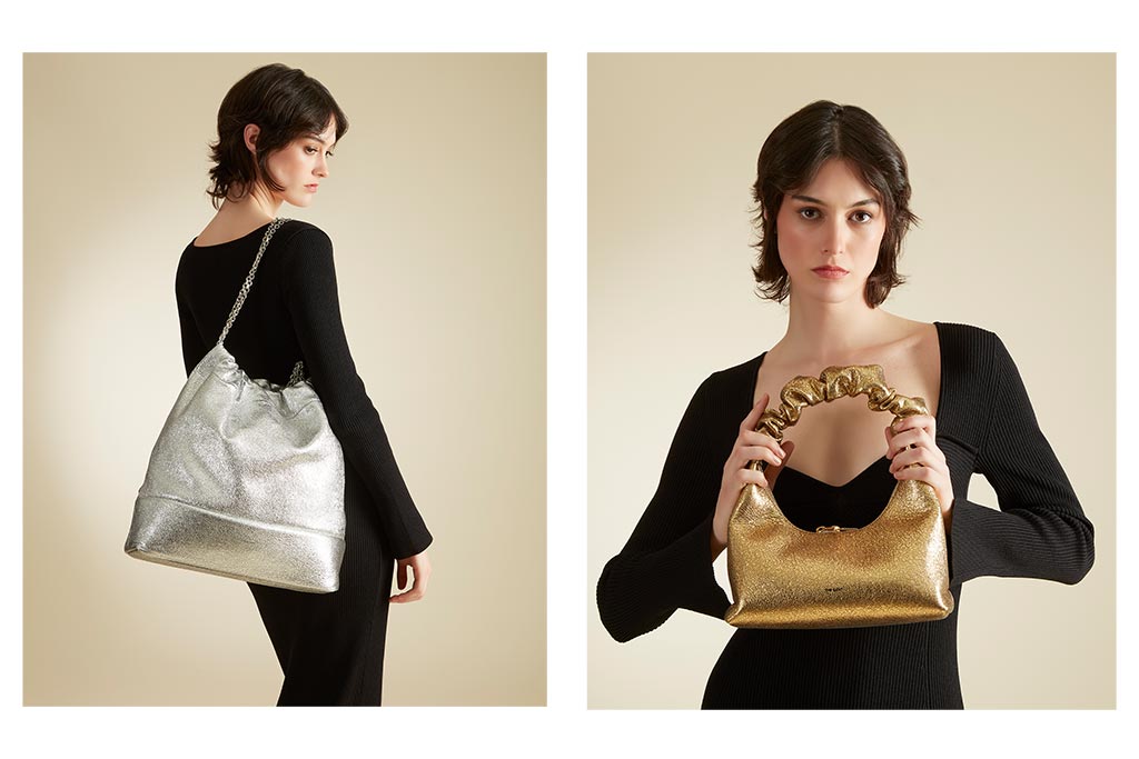 Fotografía para lookbook de bolsos con modelo