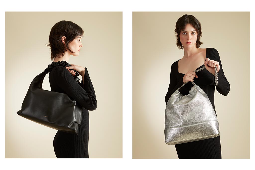 Fotografía para lookbook de bolsos con modelo