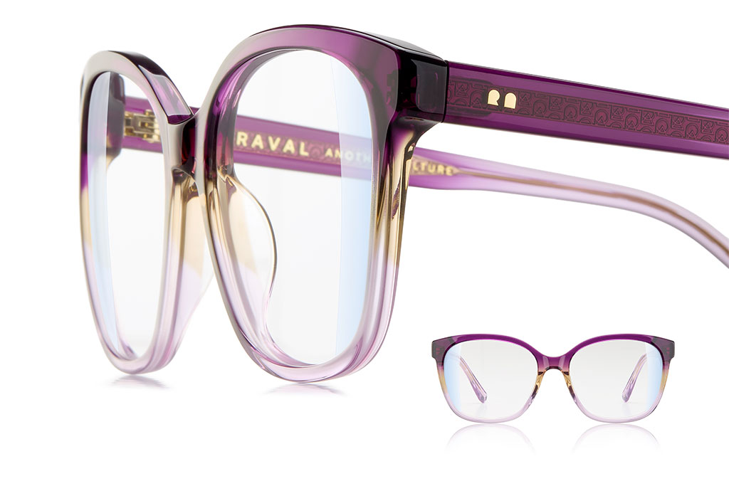 Fotografia de gafas de vista para la marca Raval eyewear