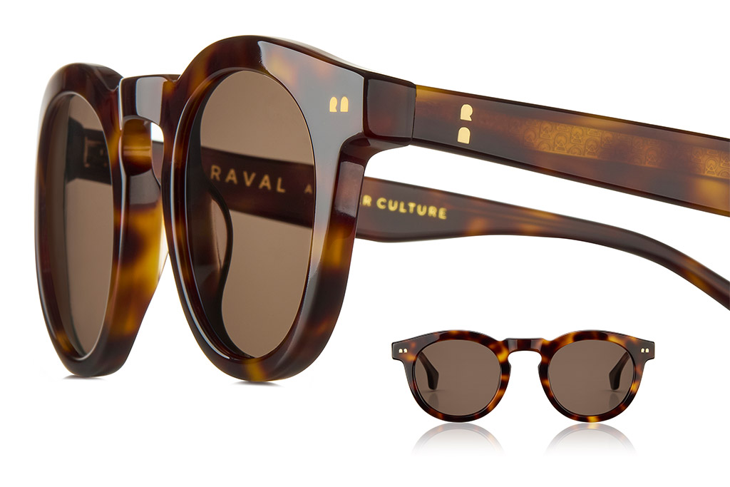 Fotografia de gafas de sol para la marca Raval eyewear