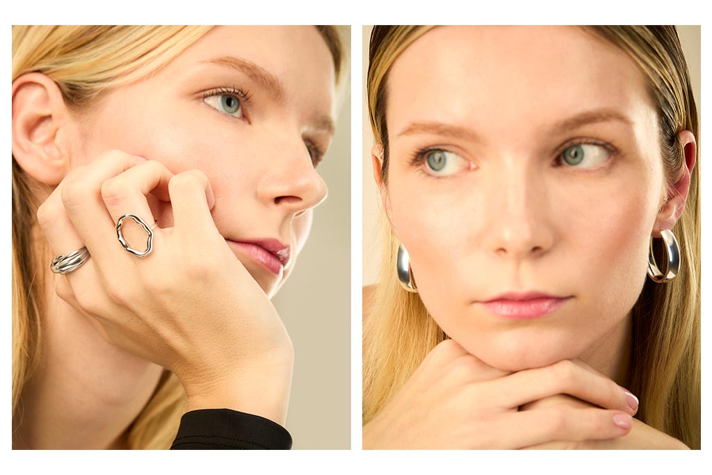 Fotografía de joyas con modelo