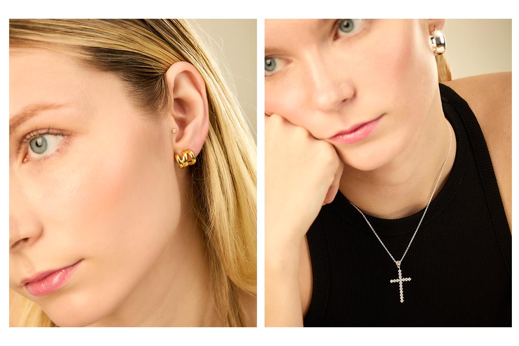 Fotografía de joyas con modelo