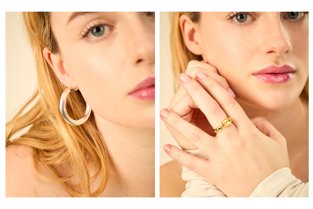 Fotografía de joyas con modelo