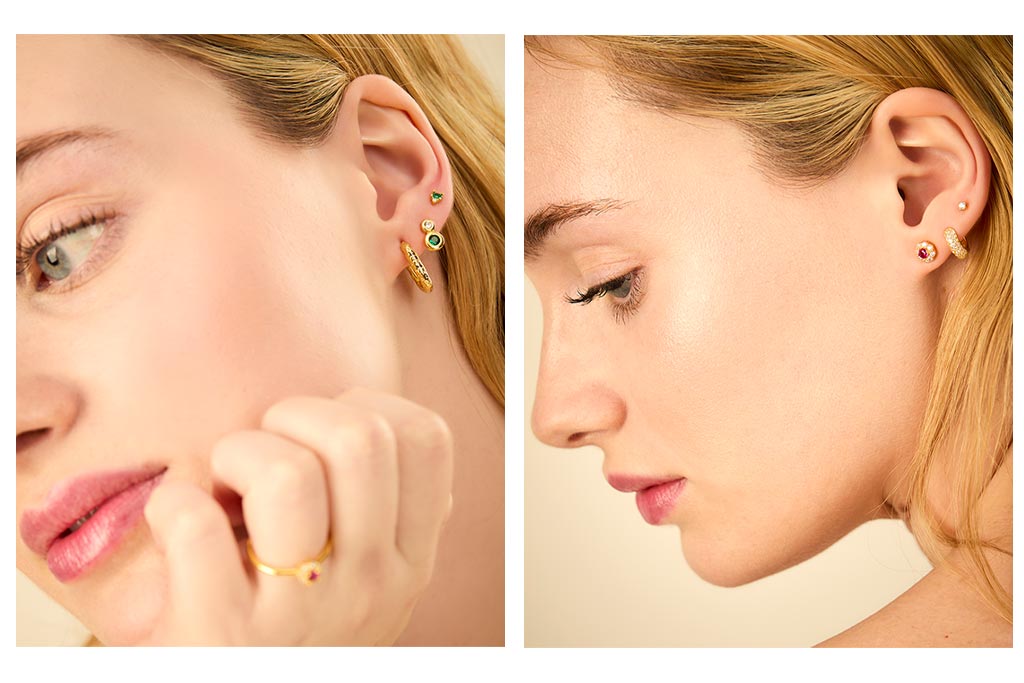 Fotografía de joyas con modelo