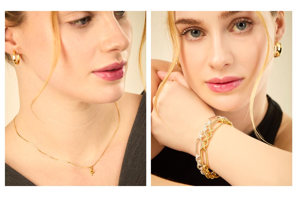 Fotografía de joyas con modelo