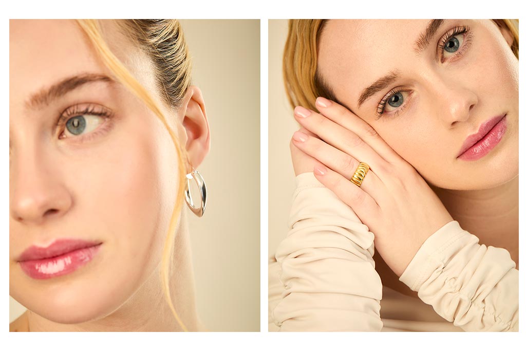 Fotografía de joyas con modelo